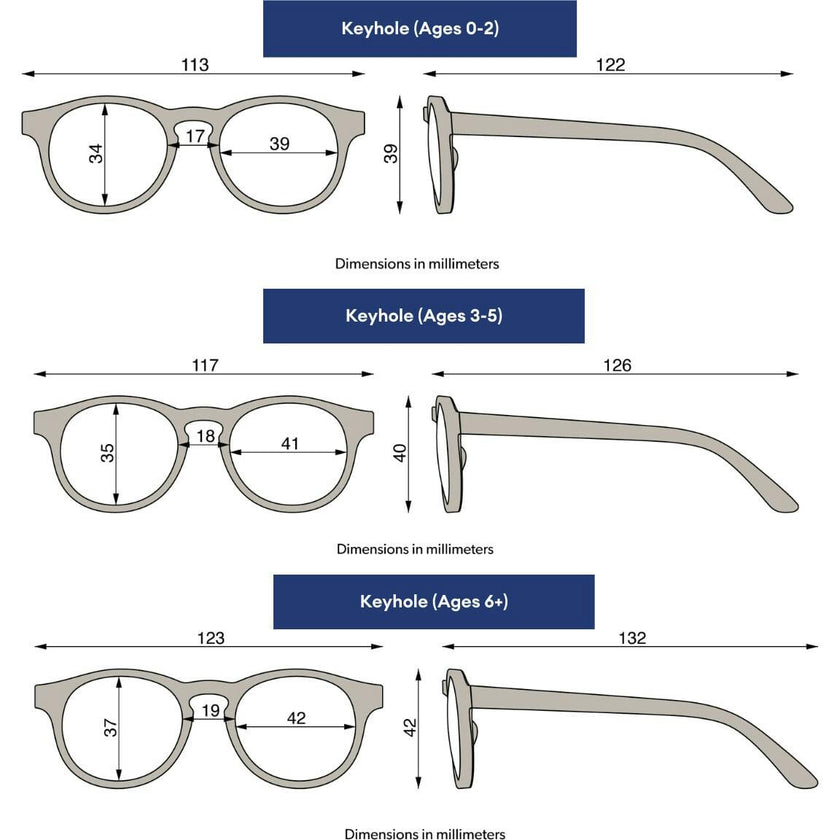 Baby Blue Keyhole I Amber Lenses