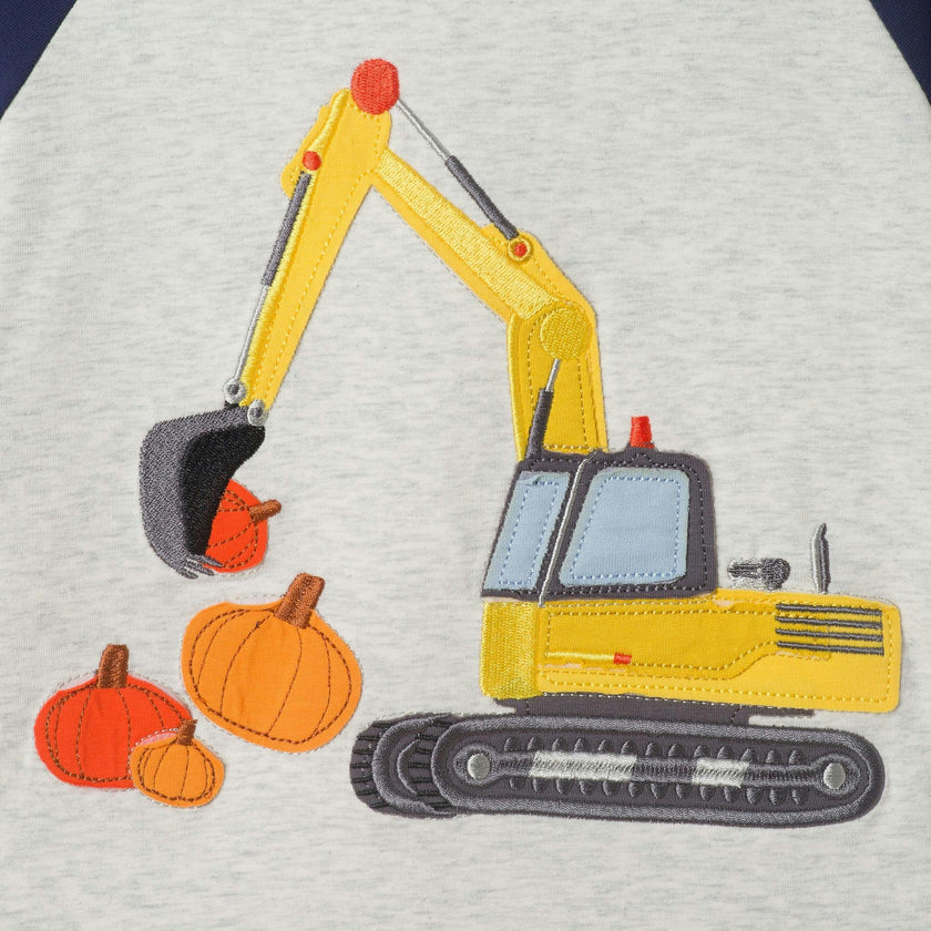 Infant Hooded Tee & Jogger Set | Pumpkin Digger