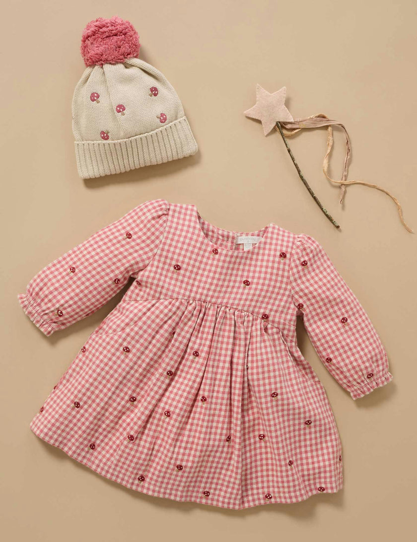 Gingham Broidery Dress Gingham Toadstool Broderie