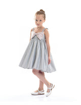 Silver Shining Satin Dress