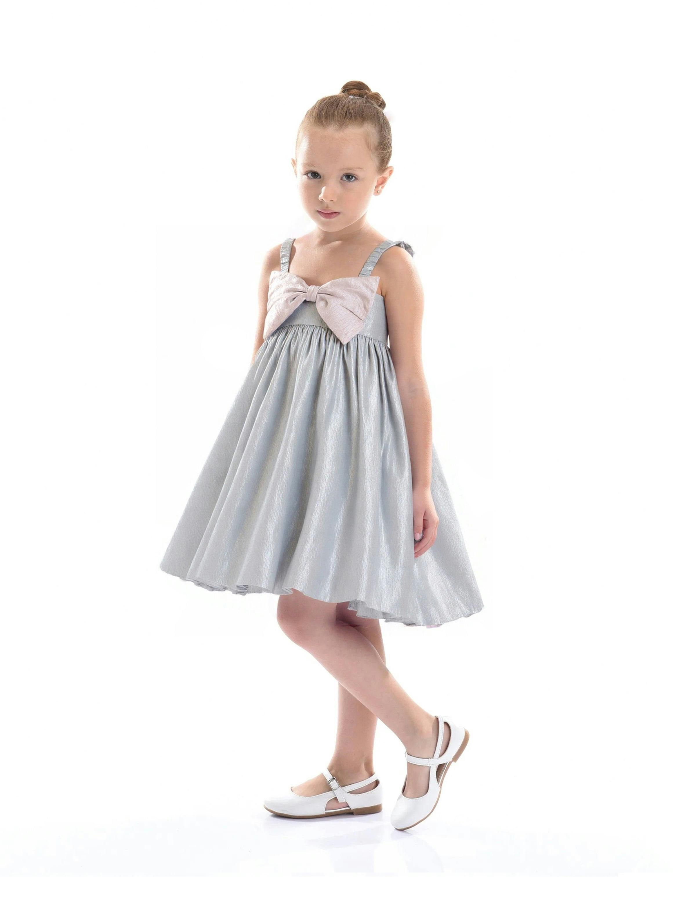 Silver Shining Satin Dress