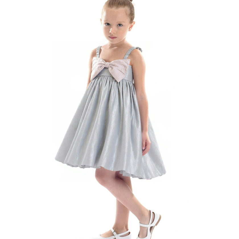 Silver Shining Satin Dress