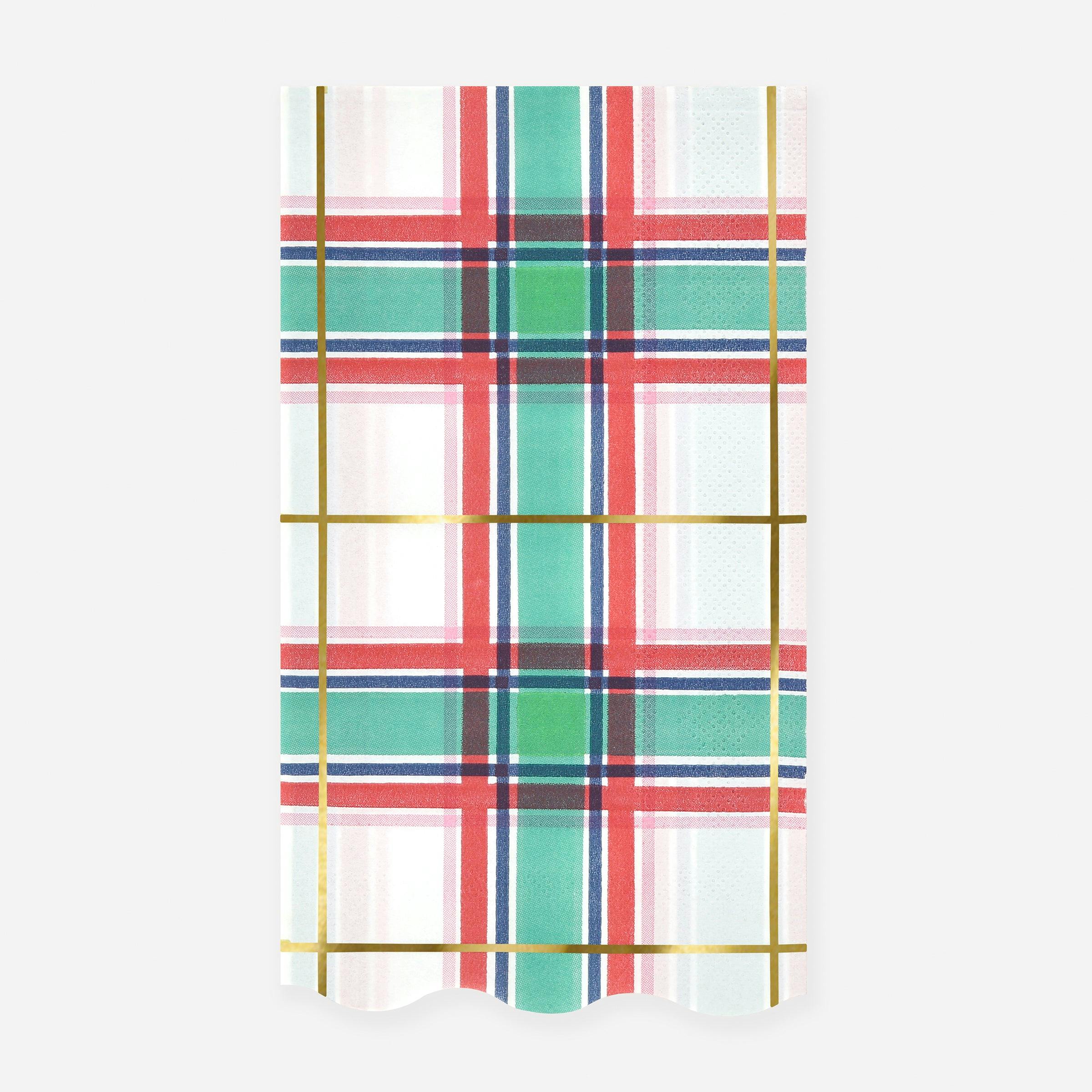 Plaid Guest Towels