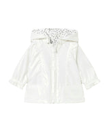 White Hooded Glossy Jacket