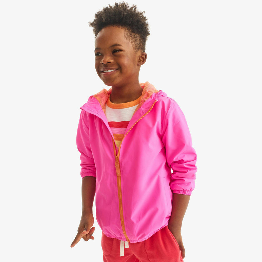 Kids packable windbreaker