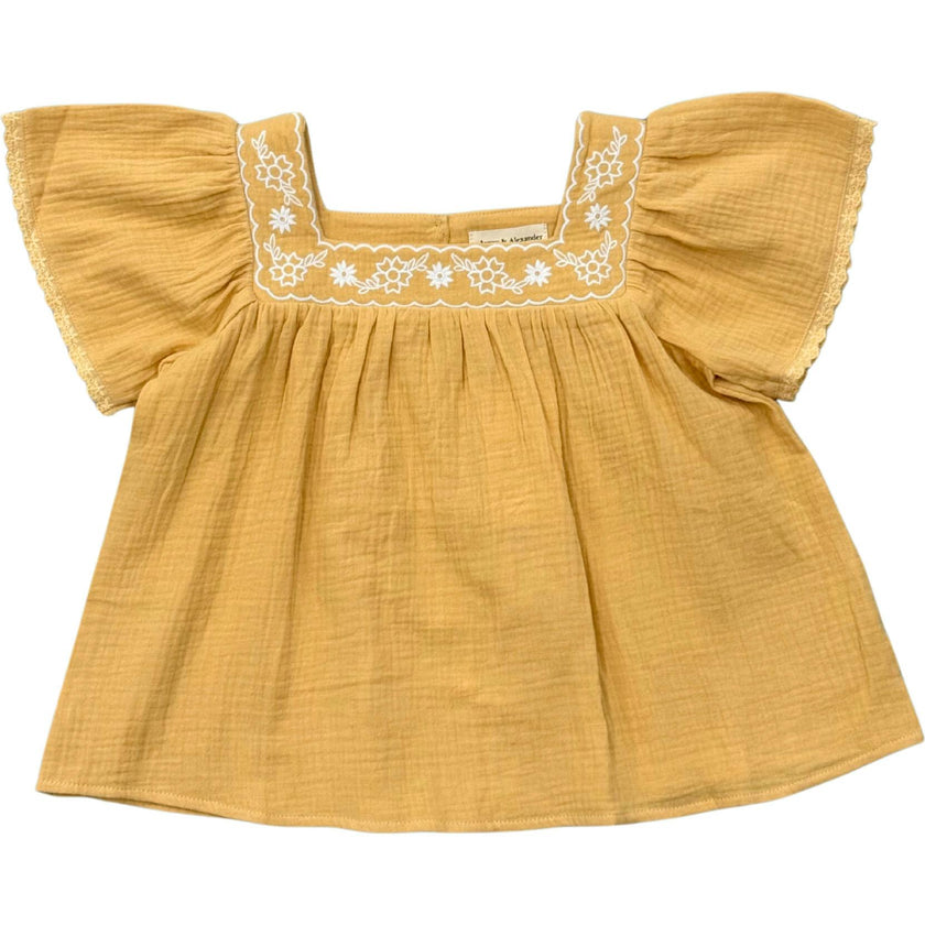 Square Neck Peasant Top