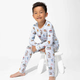 Vintage Suitcases Kids Pajamas