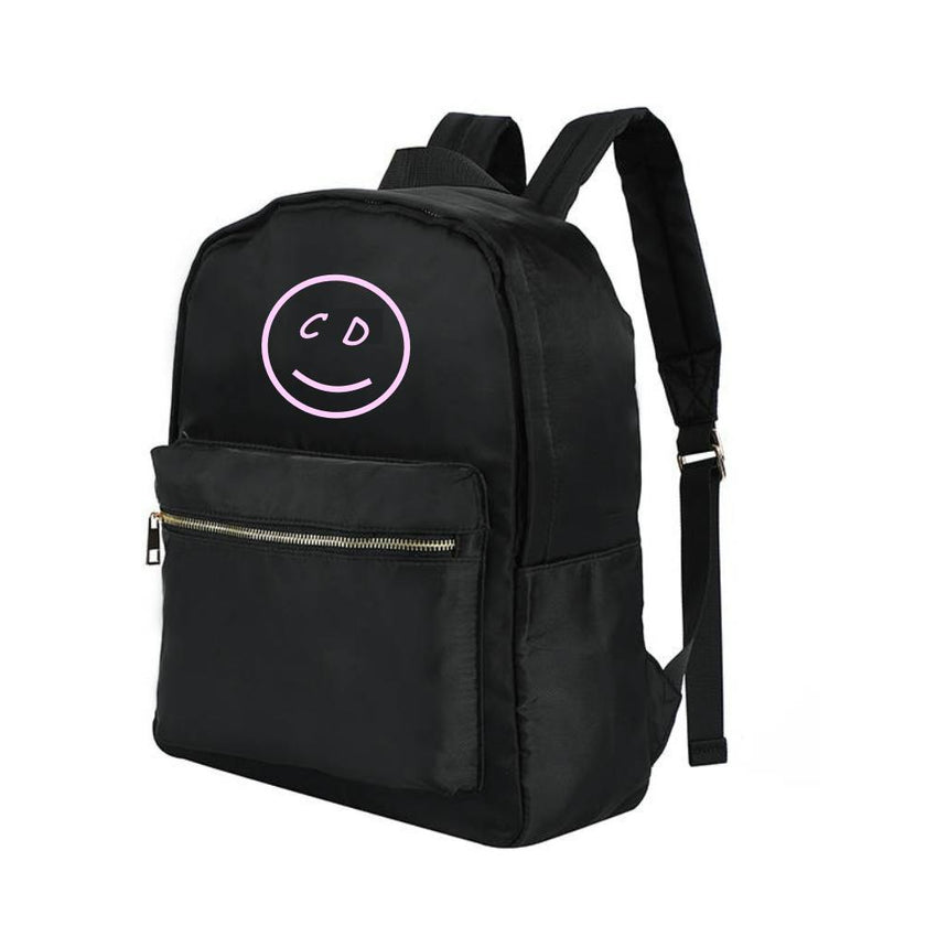 Personal Smiley Embroidered Backpack