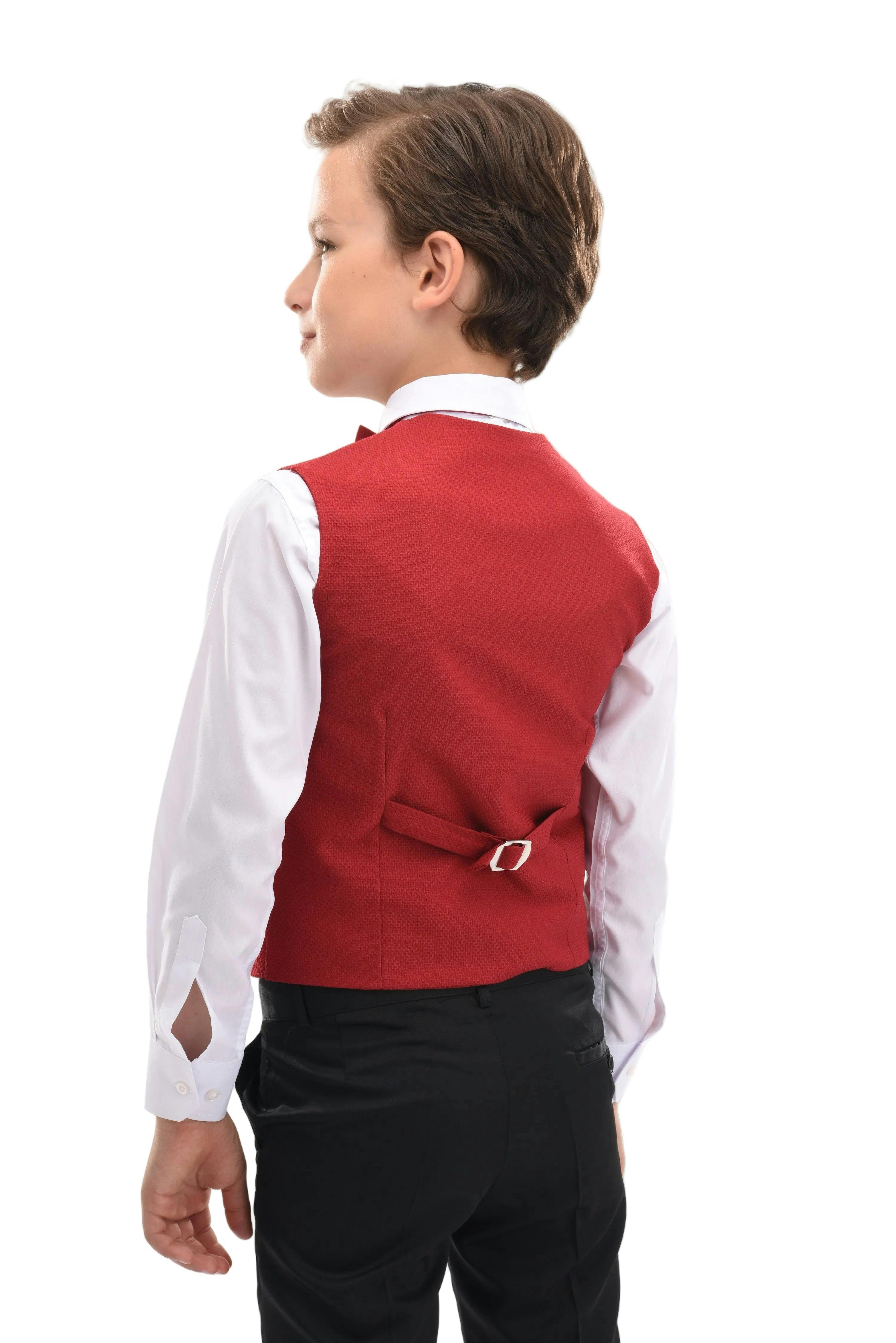 Red Lachlan Vest Outfit Set