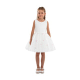 White Eveloria Floral Tulle Bow Dress