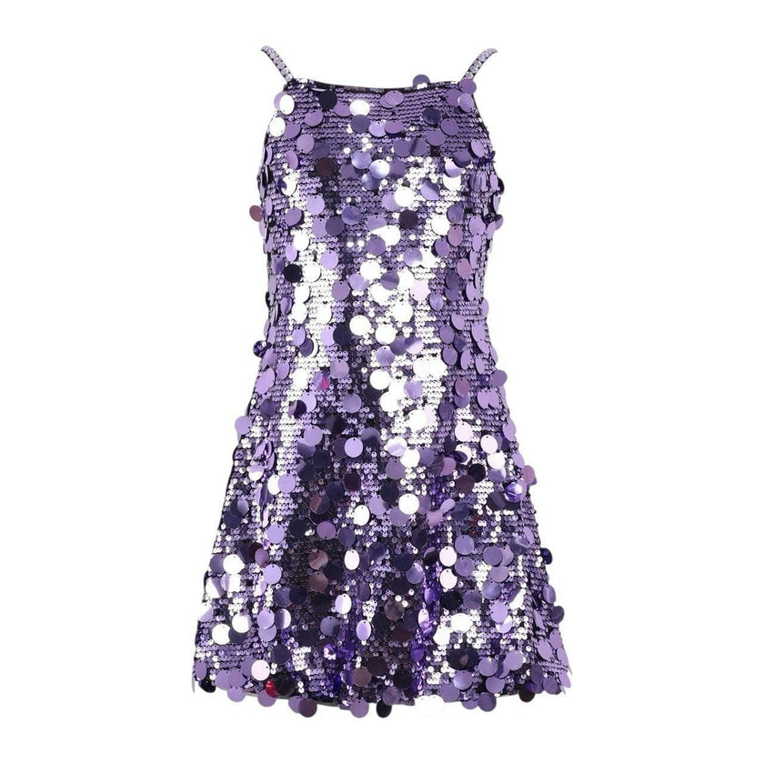Purple Stardust Paillette Dress