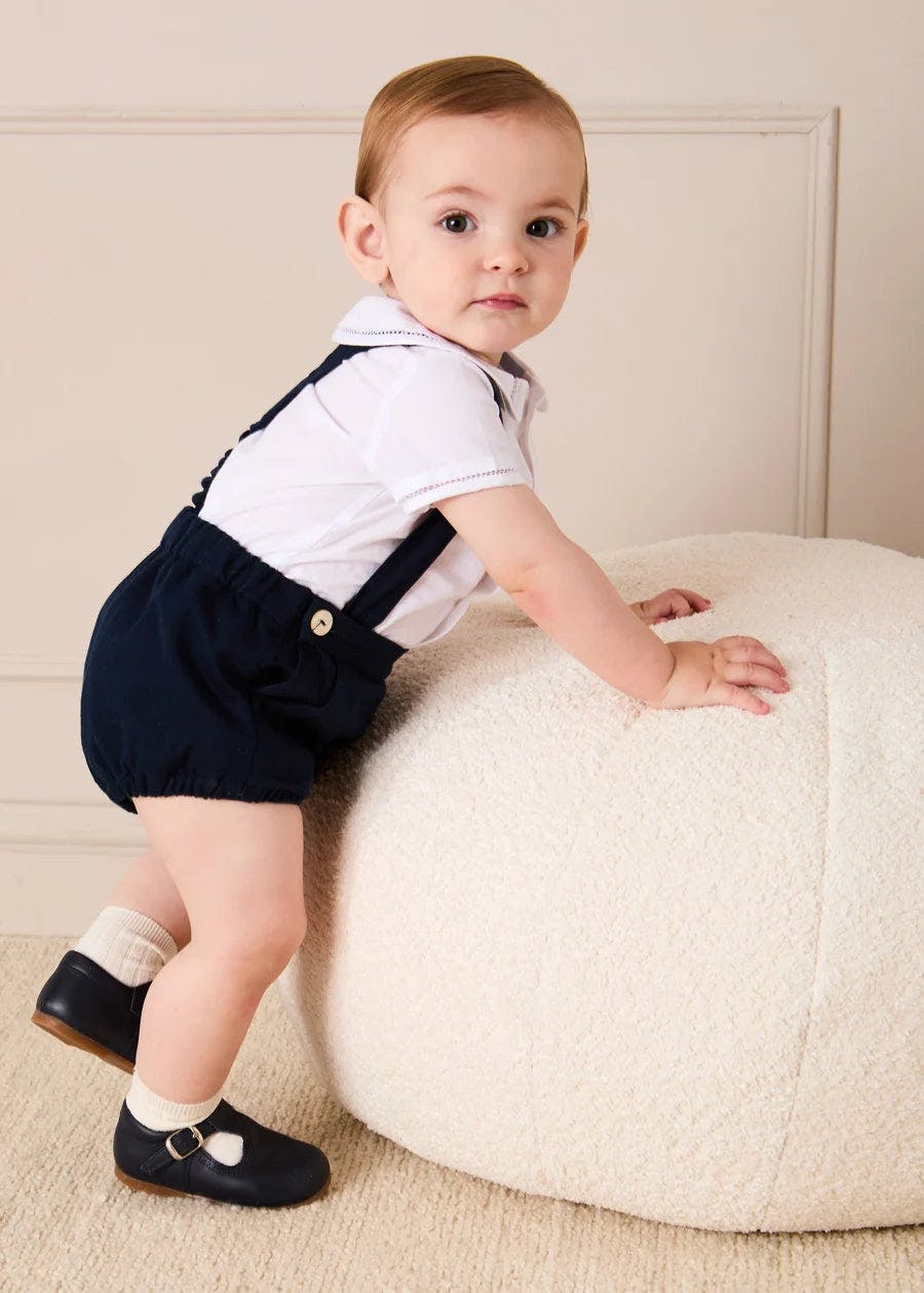Plain Bloomers with Braces in Navy (6mths-3yrs)