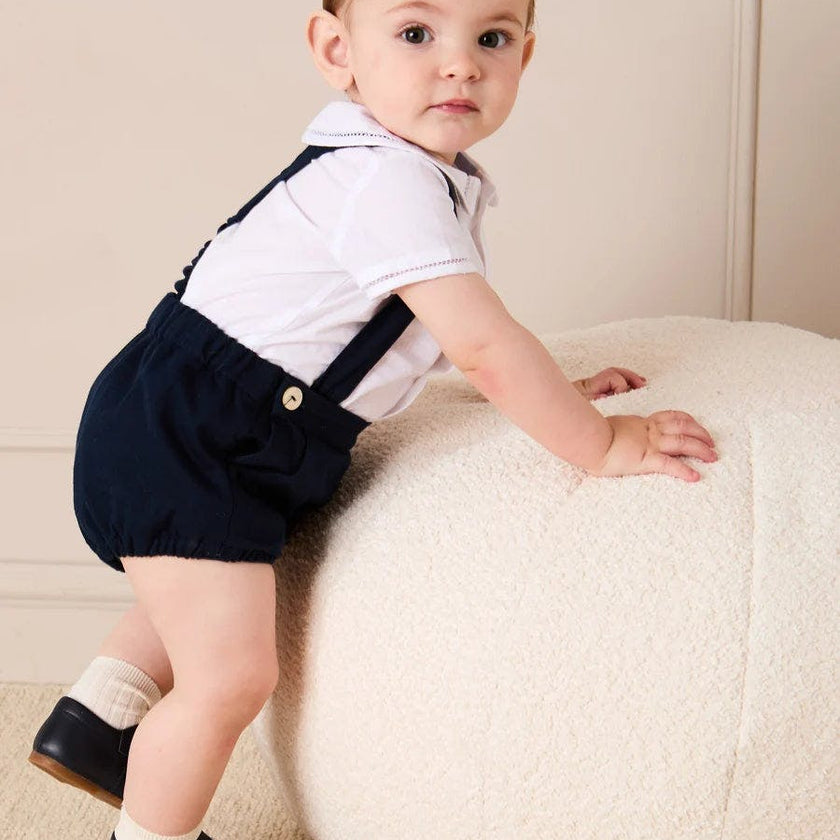 Plain Bloomers with Braces in Navy (6mths-3yrs)