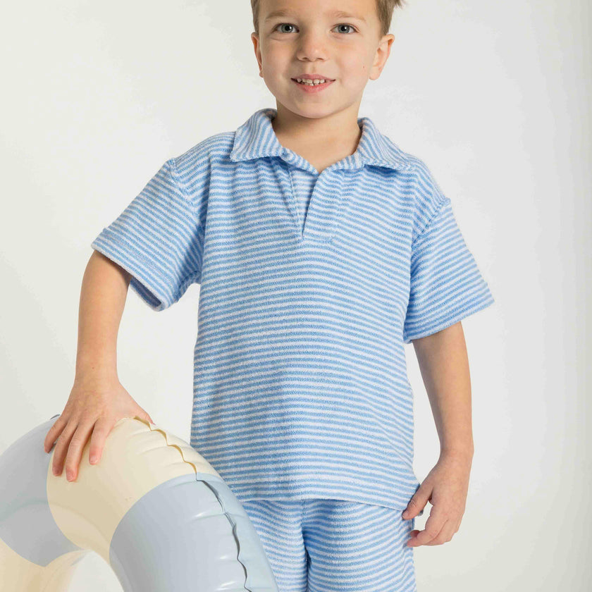 Stripe Terry Polo