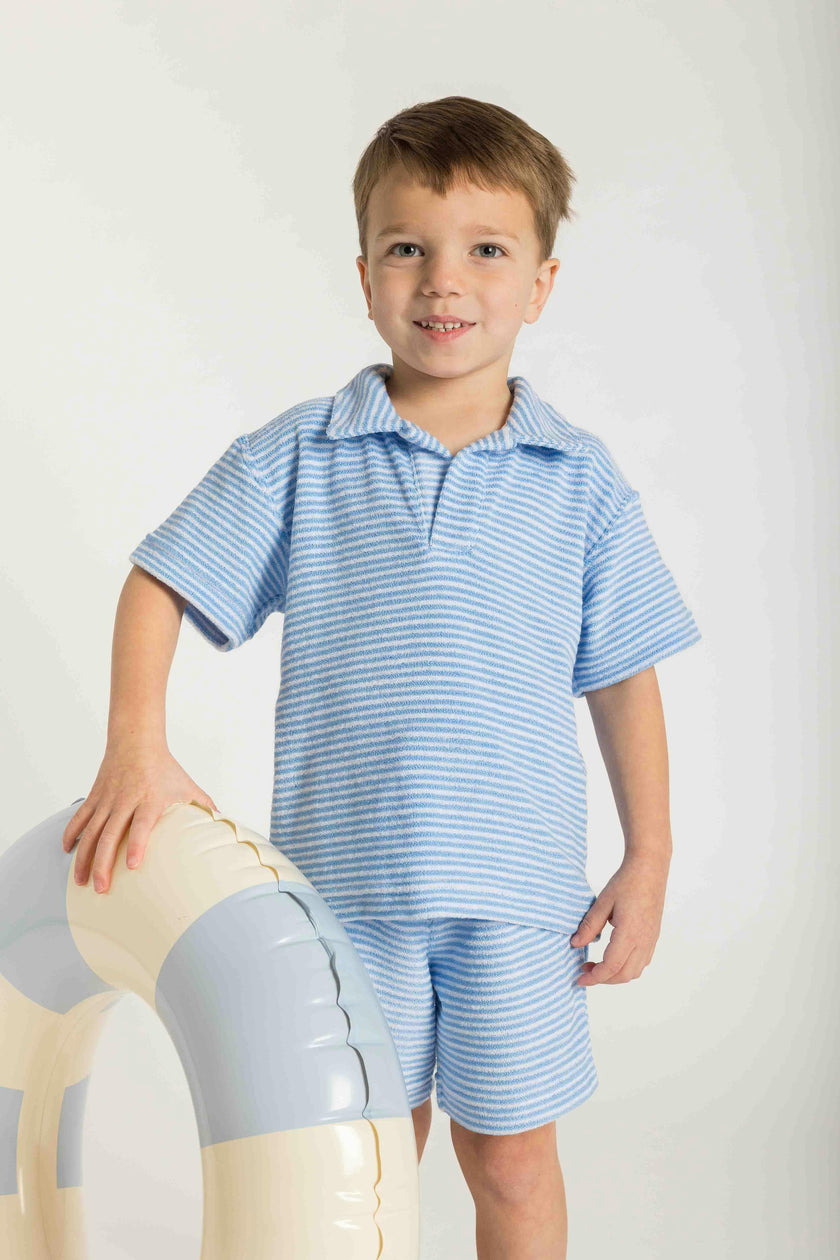 Stripe Terry Polo