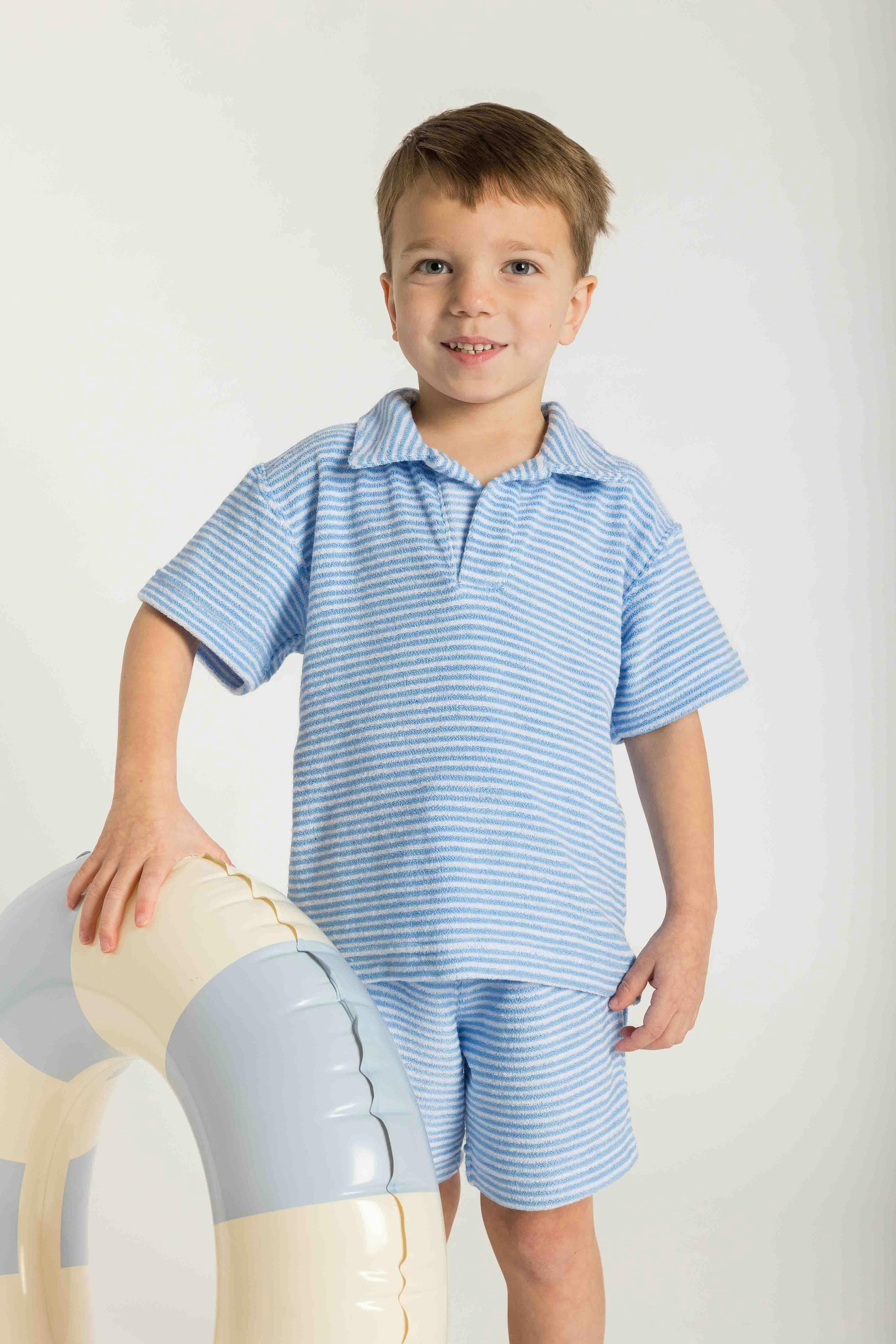 Stripe Terry Polo
