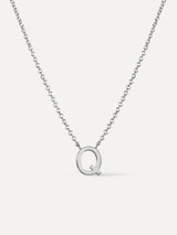 Silver Initial Necklace - Letter Necklace