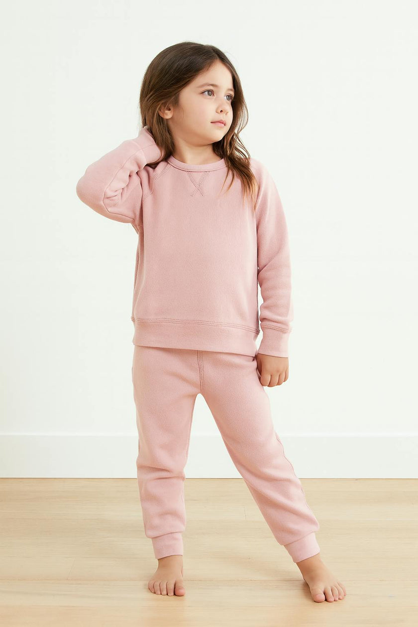 Sherpa Raglan Sweatshirt and Jogger Set