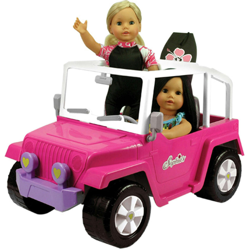 Sophia’s 4 x 4 Hot Pink Beach Cruiser Truck for 18" Dolls, Multi