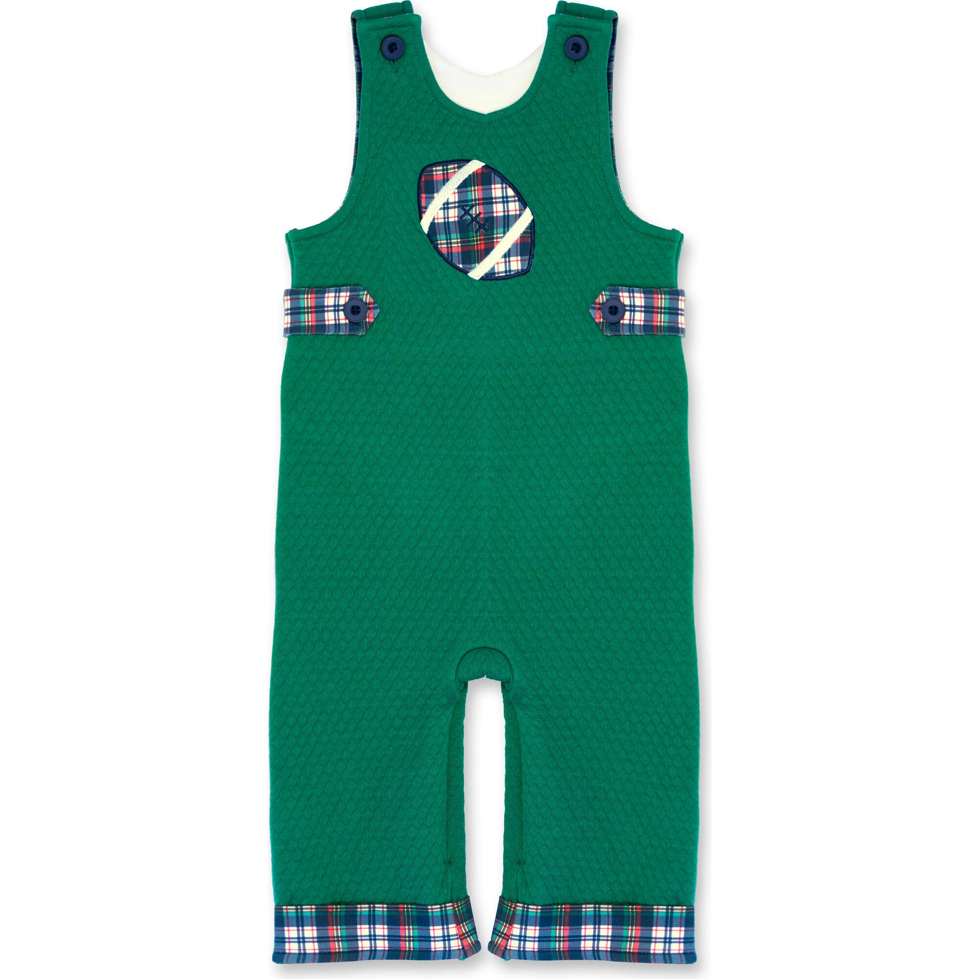 Green Jacquard Knit Longall With Football