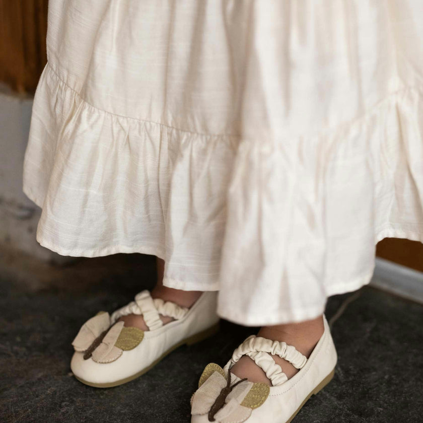 Mileni Ballerinas | Cream Sheep Leather