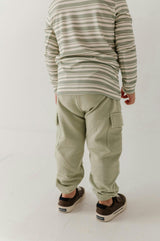 Boys Cargo Pants in Sage