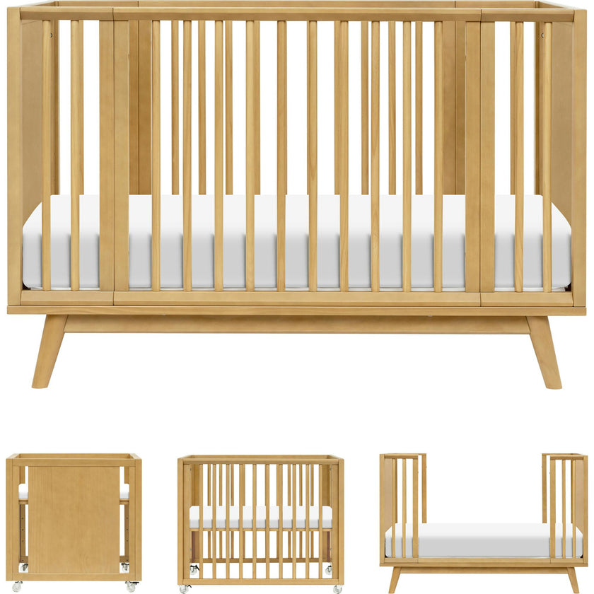 Palma 8-In-1 Convertible All-Stages® Crib W/ Bassinet & Toddler Bed Kits In