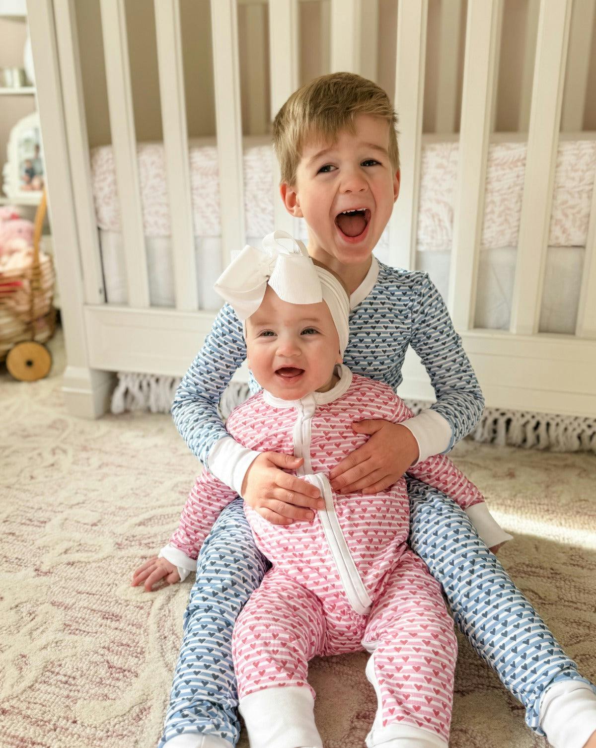 Sailor Hearts Two Piece Kids Pajamas