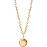 Personalized Birthstone Necklace, 14k Gold Plated