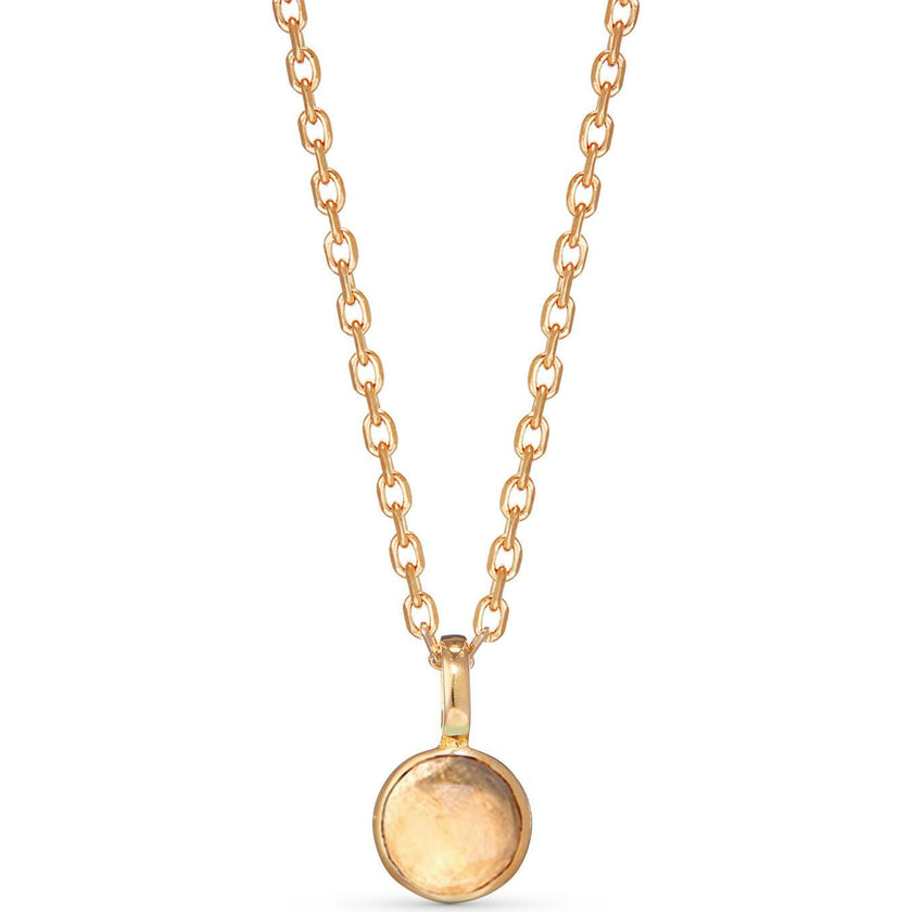 Personalized Birthstone Necklace, 14k Gold Plated