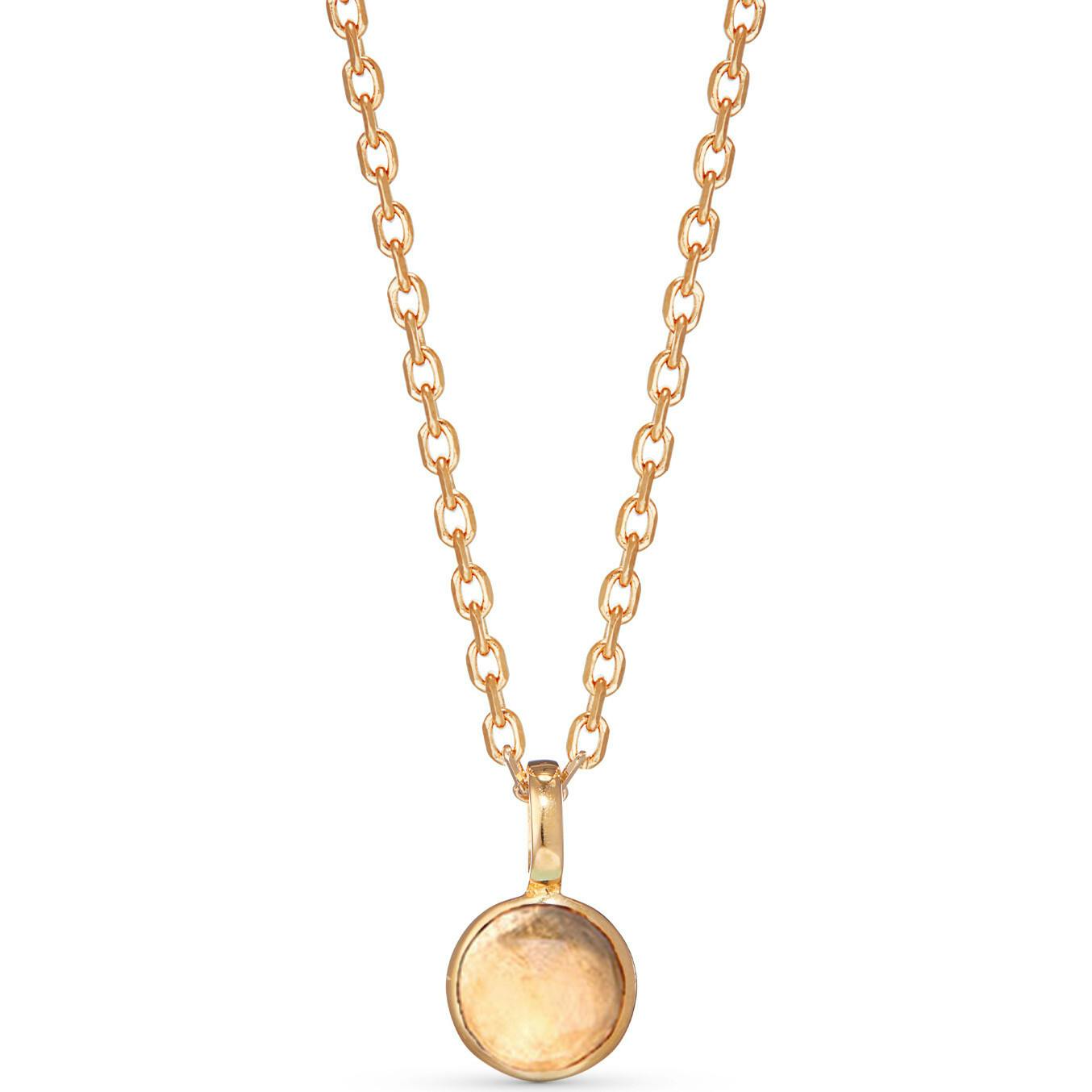 Personalized Birthstone Necklace, 14k Gold Plated