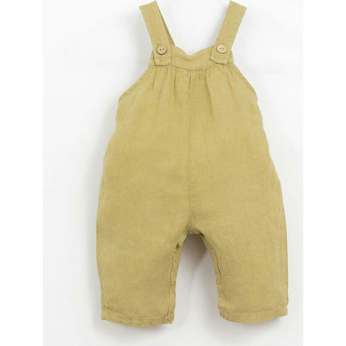 2-Wooden Buttoned Overalls