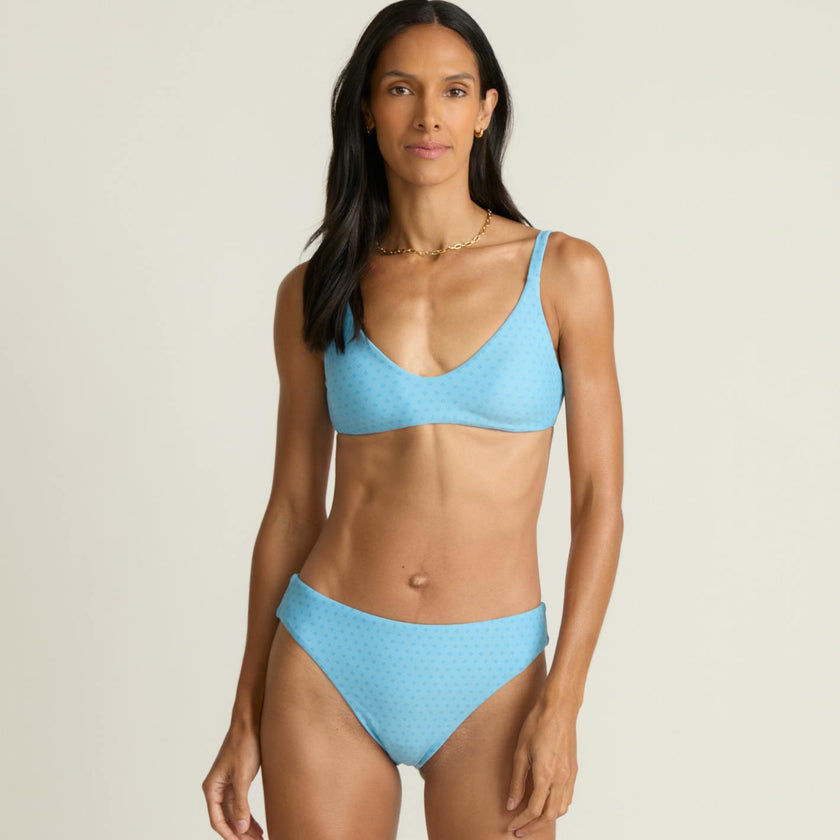 women's le marin dot scoop neck bikini top