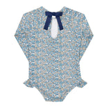 girls original slate floral rashguard one piece