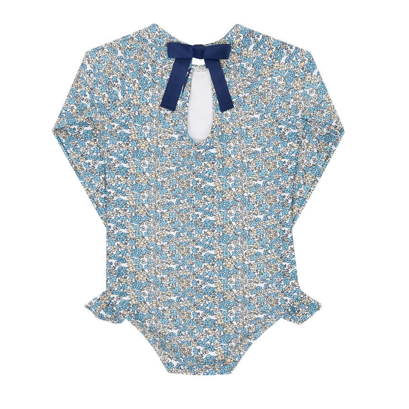 girls original slate floral rashguard one piece