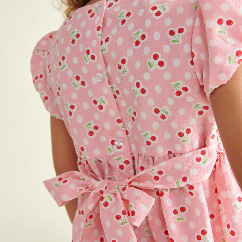 Hand-Smocked Girls Dress Sakura