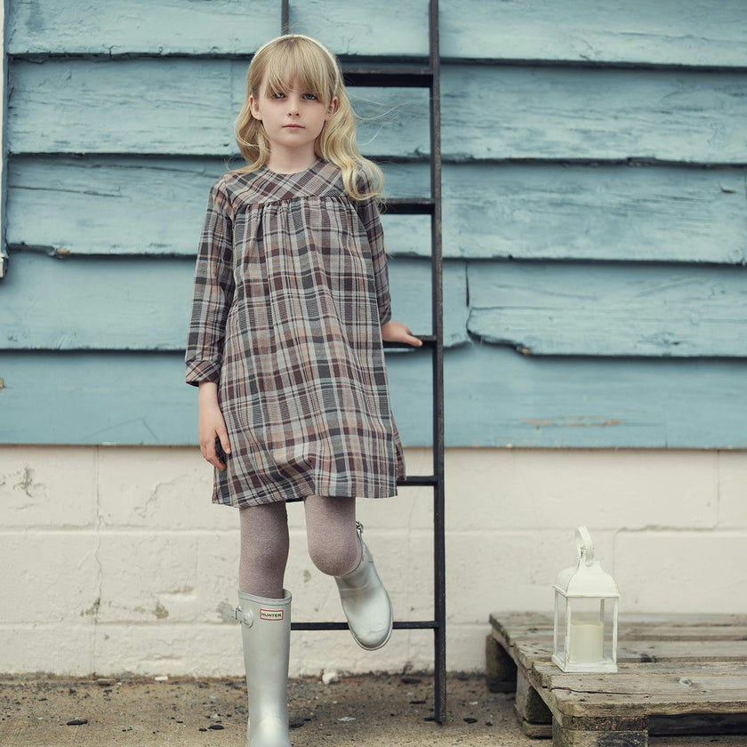 Sweet Plaid Long Sleeve Dress
