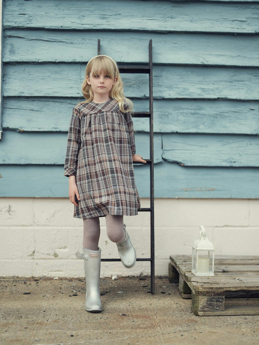 Sweet Plaid Long Sleeve Dress