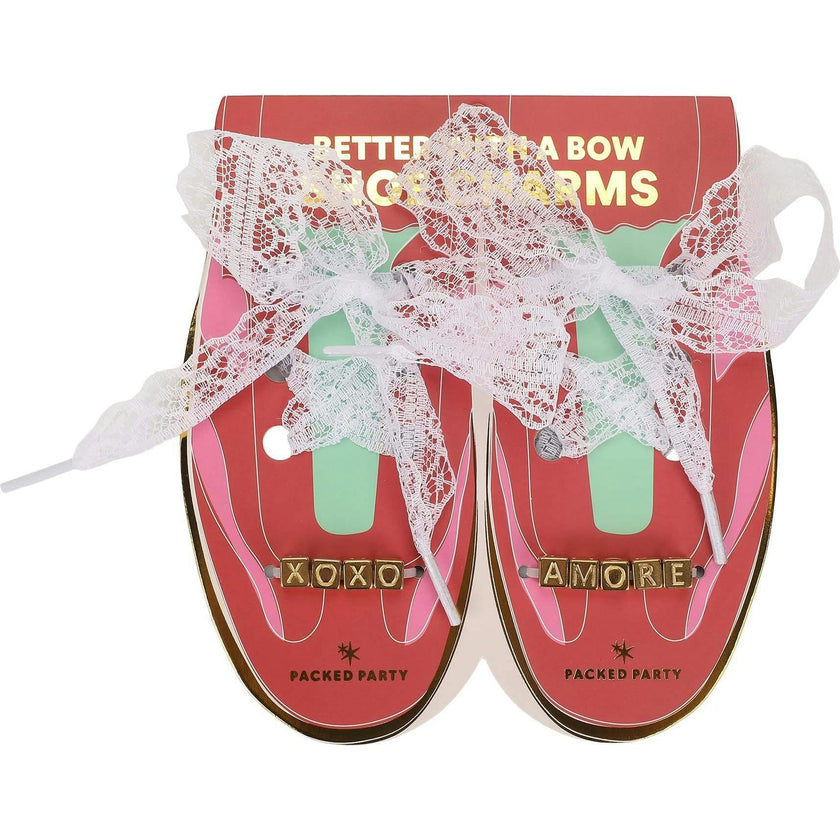 XOXO Shoe Lace & Charm Set