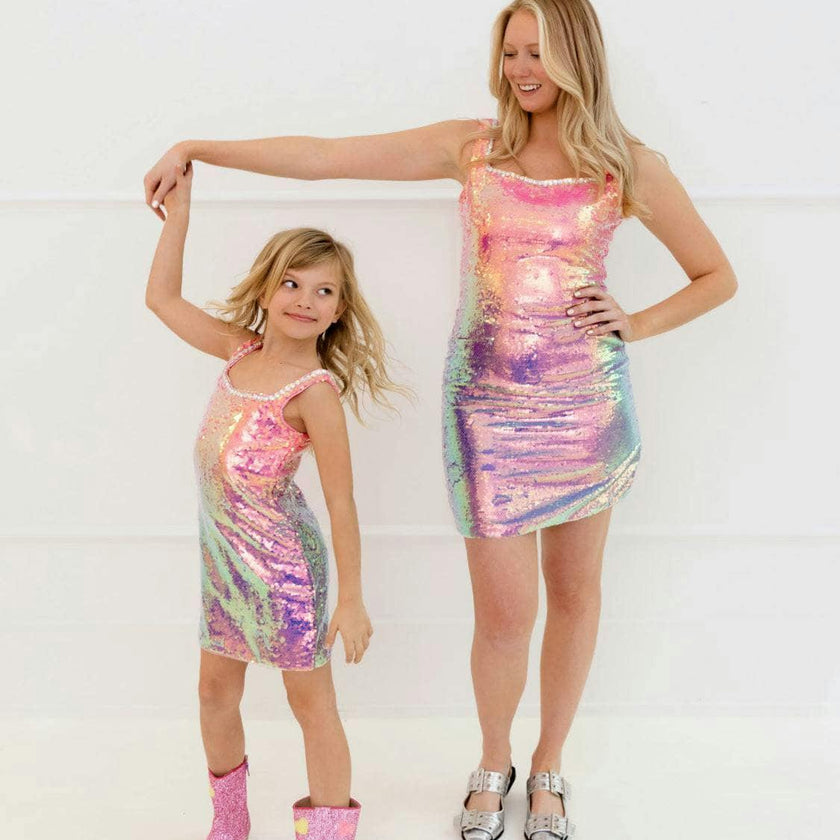 Women's Sunset Ombre Shimmer Dress