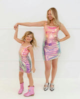 Women's Sunset Ombre Shimmer Dress