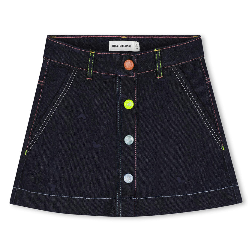 Blue Denim Heart Skirt