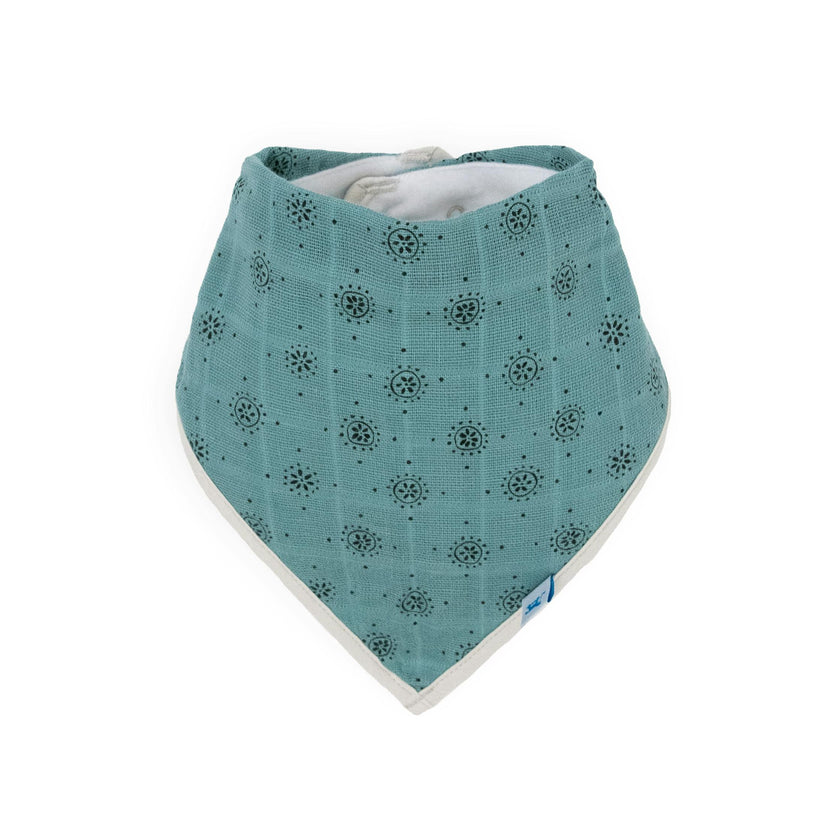 Cotton Muslin + Fleece Bandana Bib 4 Pack - Wallflower
