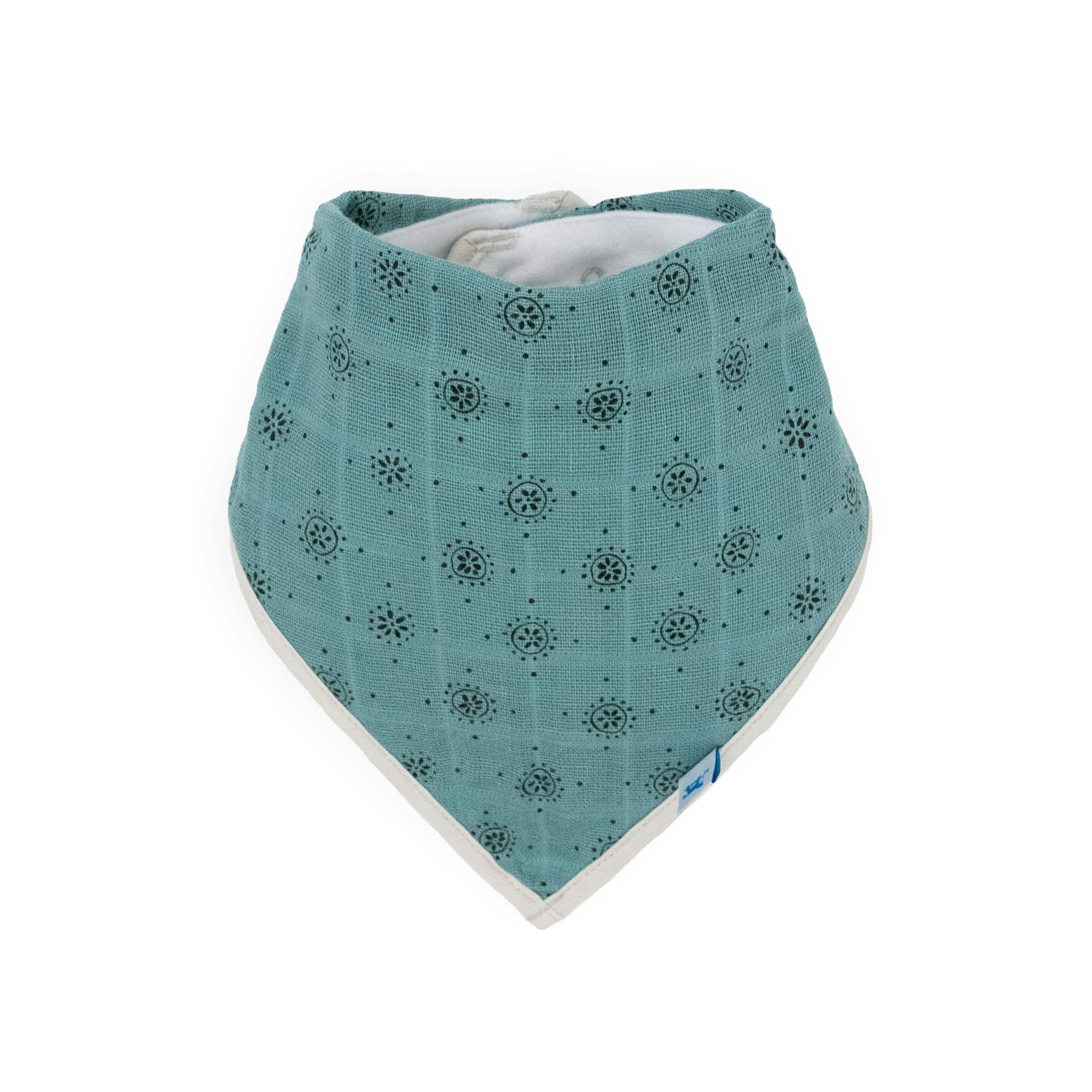 Cotton Muslin + Fleece Bandana Bib 4 Pack - Wallflower