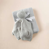 Organic Cotton Bear Lovey - Light Grey