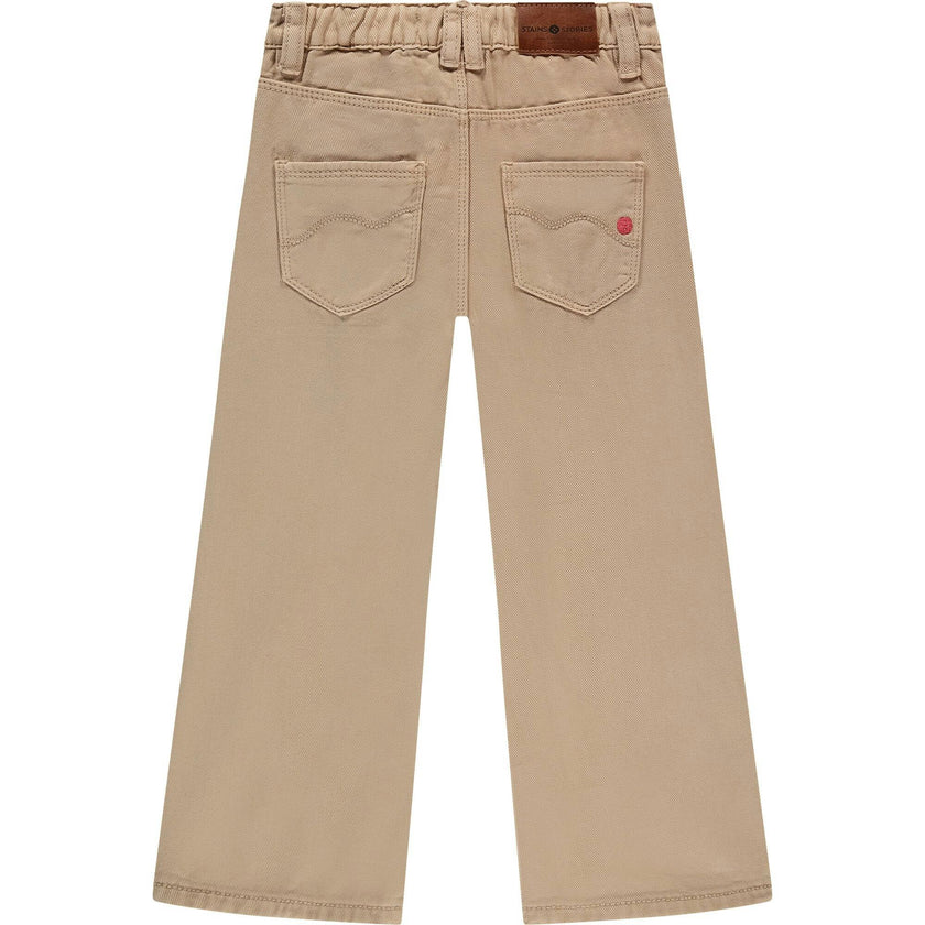 Flower Applique Wide Leg Pants