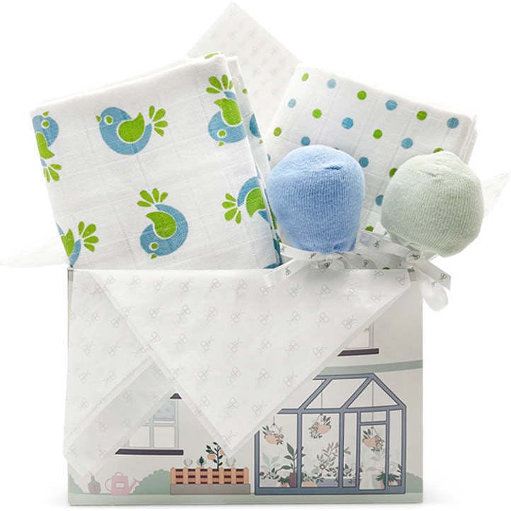 Swaddles and Socks New Baby Gift Set