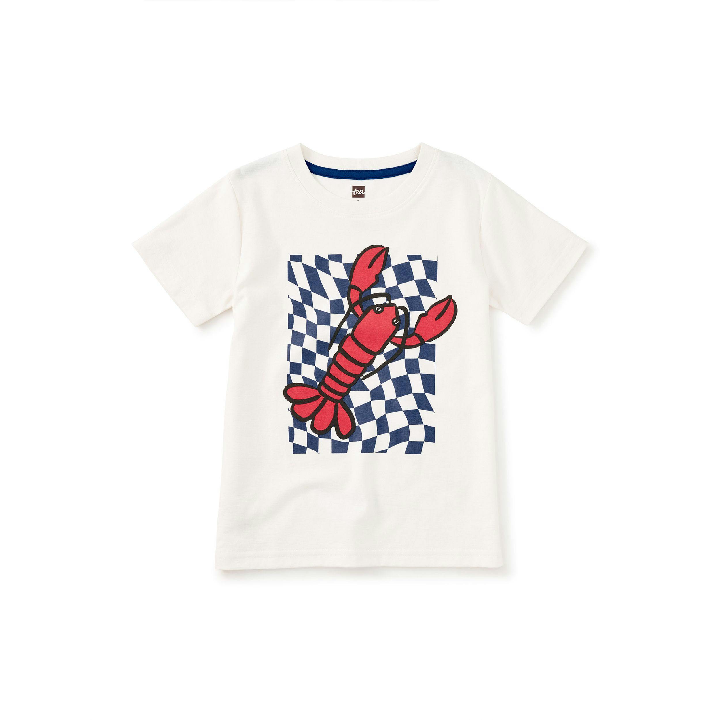 Checkerboard Catch Graphic Tee, Chalk