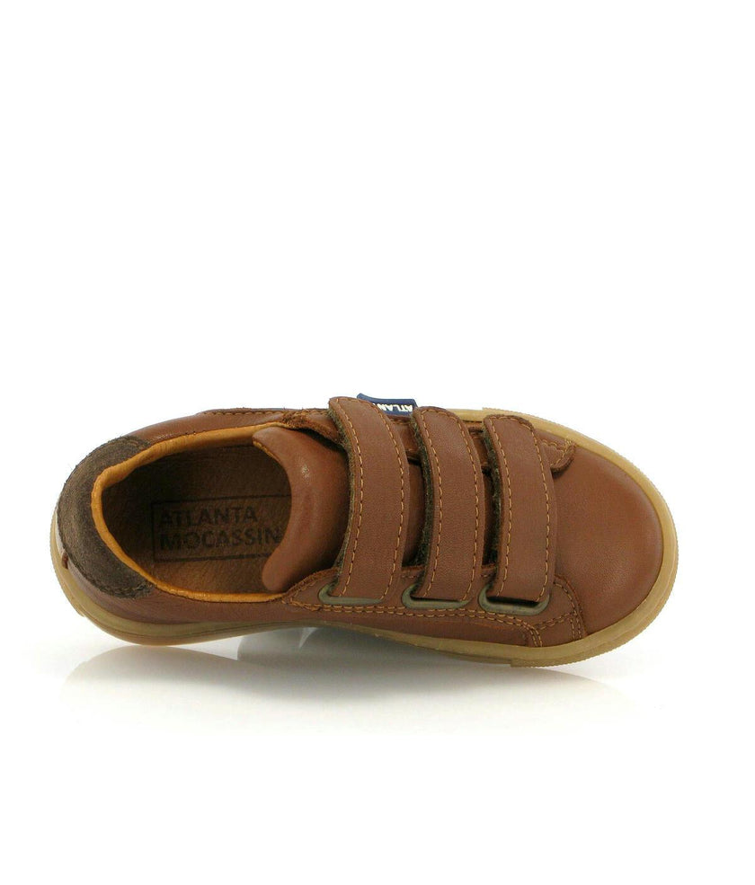 3 Straps Sneakers, Cuoio Smooth Leather