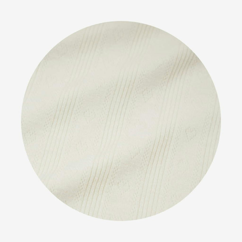Coconut Pointelle Footie Ruffled Zippered One Piece